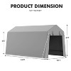 GustoWave Outdoor Portable Storage Shed, Carport Tent for Motorcycle, Bike - 2 of 4