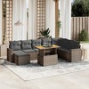 vidaXL Garden Sofa Set Grey with dark grey cushions - 2 of 4