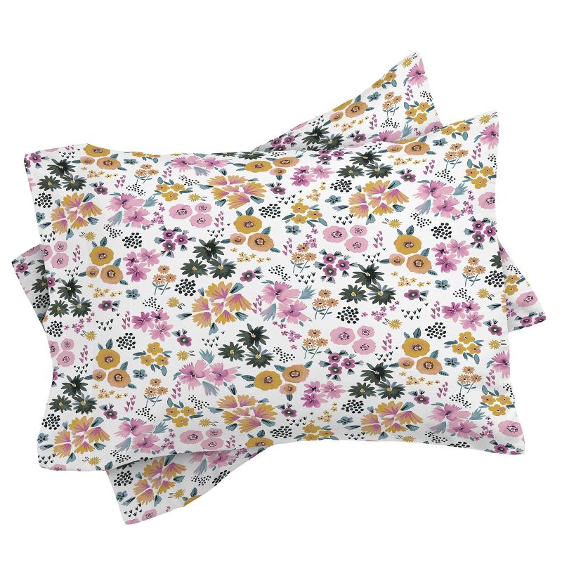 Queen/Full Ninola Design Artful Little Flowers Summer Comforter Set - Deny Designs, 4 of 5