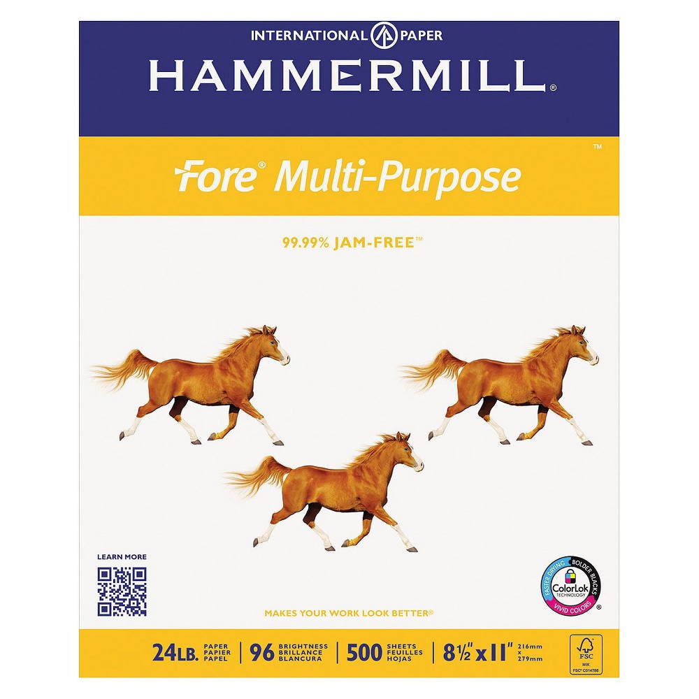 Hammermill Copy Plus Paper, 92 Brightness, 20 lb - White 500 Sheets