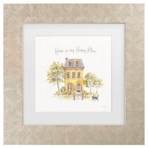 Trademark Fine Art - Lisa Audit Happy Yellow 17 Matted Framed Art - 1 of 4