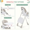COZONY Adjustable Baby High Chair with Removable Tray, Foldable Highchair with 5-Point Harness and Recline Positions for Infants Toddlers - 4 of 4