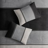 7 Pcs Stylish Faux Suede Stripe Design Comfoter Set,All Season Home Textile Cozy Bedding Set fits Modern Bedroom Decor,Matching Bed Skirt,Decorative - 4 of 4