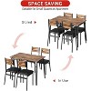 5 Piece Dining Table Set, Kitchen Dining Room Table Set for 4, Upholstered Chairs, for Home Restaurant Apartment, Easy Assembly - 3 of 4