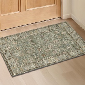 Area Rugs: Washable Non-Slip Vintage Carpet, Soft Low Pile Stain Resistant Rugs for Living Room, Bedroom, Home, Office, Dining Room - 1 of 2