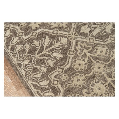 Regal Medallion 24" Hand-Tufted Wool Accent Rug in Brown
