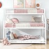 Whisen Metal Twin XL/Full XL/Queen Triple Bunk Bed with Long and Short Ladder and Full-Length Guardrails - 2 of 4