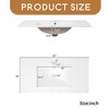 36" Bathroom Vanity with Ceramic Sink, Soft-Close Doors, Double Storage Shelves & Divided Drawer - Leovsnove - 4 of 4