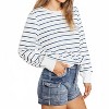 Women's Striped Long Sleeve Round Neck Top - Double Take - 4 of 4