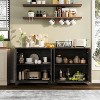 coucheta Fluted Sideboard Buffet Cabinet with Storage, Modern Wood Accent Cabinet with Shelves, Console Table for Kitchen, Dining, Entryway, Hallway - 2 of 4