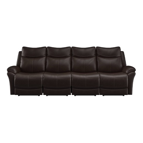 4 person discount leather reclining sofa