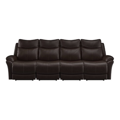 Aaron 4 Seat Wall Hugger Recliner Sofa, 4 Seat Leather Sofa