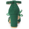 Allegra K Women's Bow Knot Pointed Toe Block Heel Pumps - 3 of 4