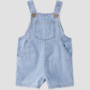 Little Planet by Carter's Organic Baby Chambray Shortalls - 1 of 4