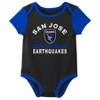 MLS San Jose Earthquakes Infant Boys' 3pk Bodysuit - 3 of 4
