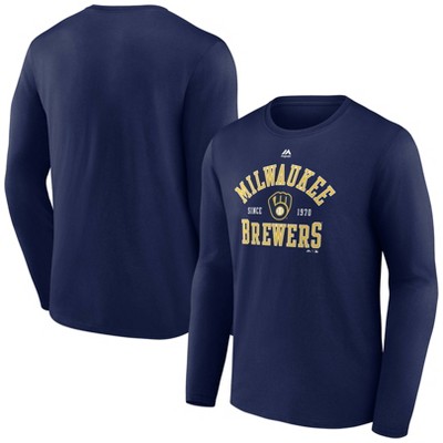 MLB Milwaukee Brewers Men's Long Sleeve Core T-Shirt