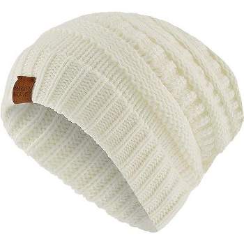Market & Layne Women Chunky Knit Beanie Hat, Women Winter Hat