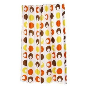 Carnation Home Fashions Extra Long "Madeline" Fabric Shower Curtain - Multi 70" x 84" - 1 of 3