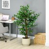 NicBex Artificial Tree 5FT Artificial  Ficus Trees with Pot Natural Wood Trunk, Room Decor for Home Office Foyer Porch - 2 of 4