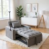 MAYEERTY 2-in-1 Covertible Sofa Bed with Pull Out Bed Modern Double Sleeper Sofa Adjustable Sleeper Bed for Living Room Dark Gray - 4 of 4