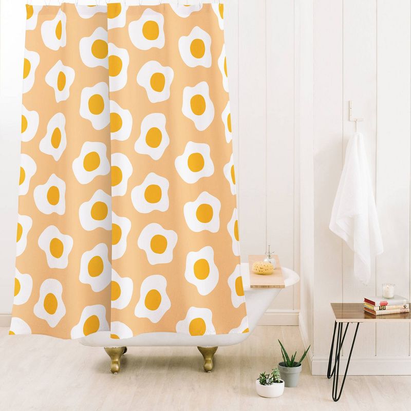 Deny Designs Hello Sayang Eggcellent Day For Eggs Shower Curtain, 3 of 4