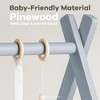 Wooden Baby Play Gym Set, Interactive Activity Center Hanging Bar with Gym Toys By Comfy Cubs - 4 of 4