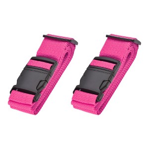 Unique Bargains Adjustable PP Travel Luggage Straps with Buckle Label 2 Pcs - 1 of 4