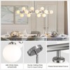 Ludomide 16 Lights Glass Globe Sputnik Chandelier, Linear Chandelier Milky White Mid Century Modern Pendant Lights Fixtures Over Table for Kitchen - 4 of 4