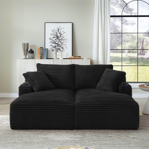 Dolonm Compressible Double Lounge Chair, Boneless Sofa with Cup Holder, , No Assembly,for Living Room,Bedroom - 1 of 4