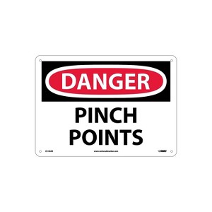 National Marker Danger Pinch Points 10X14 .040 Aluminum D149AB - 1 of 1