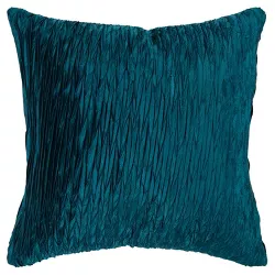 18"x18" Detailed Solid Textured Square Throw Pillow Blue - Rizzy Home