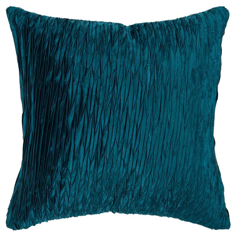 18&#34;x18&#34; Detailed Solid Textured Square Throw Pillow Blue - Rizzy Home, 1 of 8