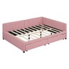 Whisen Classic Design Full Size Upholstered Daybed with Trundle - 3 of 4