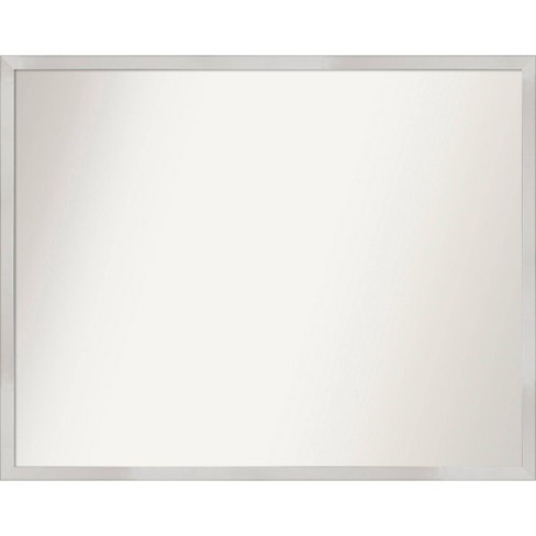 30" x 24" Non-Beveled Svelte Silver Wood Wall Mirror - Amanti Art: Modern Rectangular, Easy to Clean, No Assembly Required - image 1 of 4