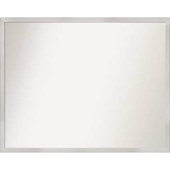 30" x 24" Non-Beveled Svelte Silver Wood Wall Mirror - Amanti Art