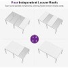 PURPLE LEAF Outdoor Louvered Pergola Aluminum Gazebo Modern White Patio Metal Pergola with Adjustable Rainproof Hardtop for Garden Lawns Yard - 2 of 4