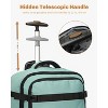Hynes Eagle 2-in-1 Luggage Set, 20 inch Rolling Backpack + Fanny Pack-Green - 2 of 4