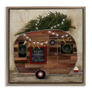 Stupell Industries Happy Camper At Christmas, 18" x 18" - 1 of 4