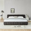 KWPZQEB King Size Platform Bed Frame with Fabric Upholstered Headboard and 4 Drawers, Wooden Slats Support, No Box Spring Needed, Easy Assembly - 4 of 4
