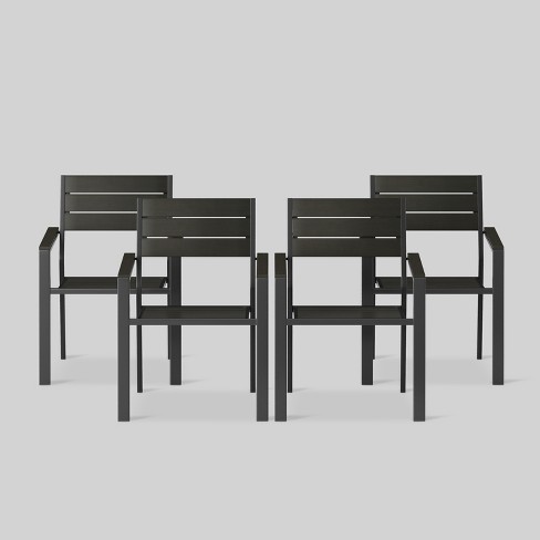 Bryant 4pk Outdoor Stack Patio Dining Chair Black - Project 62™ : Target