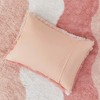 Sapphtopaz Comforter Set Bedding Quilt Set Ombre Shaggy Faux Fur Bedding Set with Wave Striped - 2 of 4