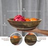 Folkulture Wooden Fruit Bowl for Kitchen Countertop | 11" Natural Toned Large Bowl | Table Decor, Mango Wood Centrepiece Gifts for Women - 4 of 4