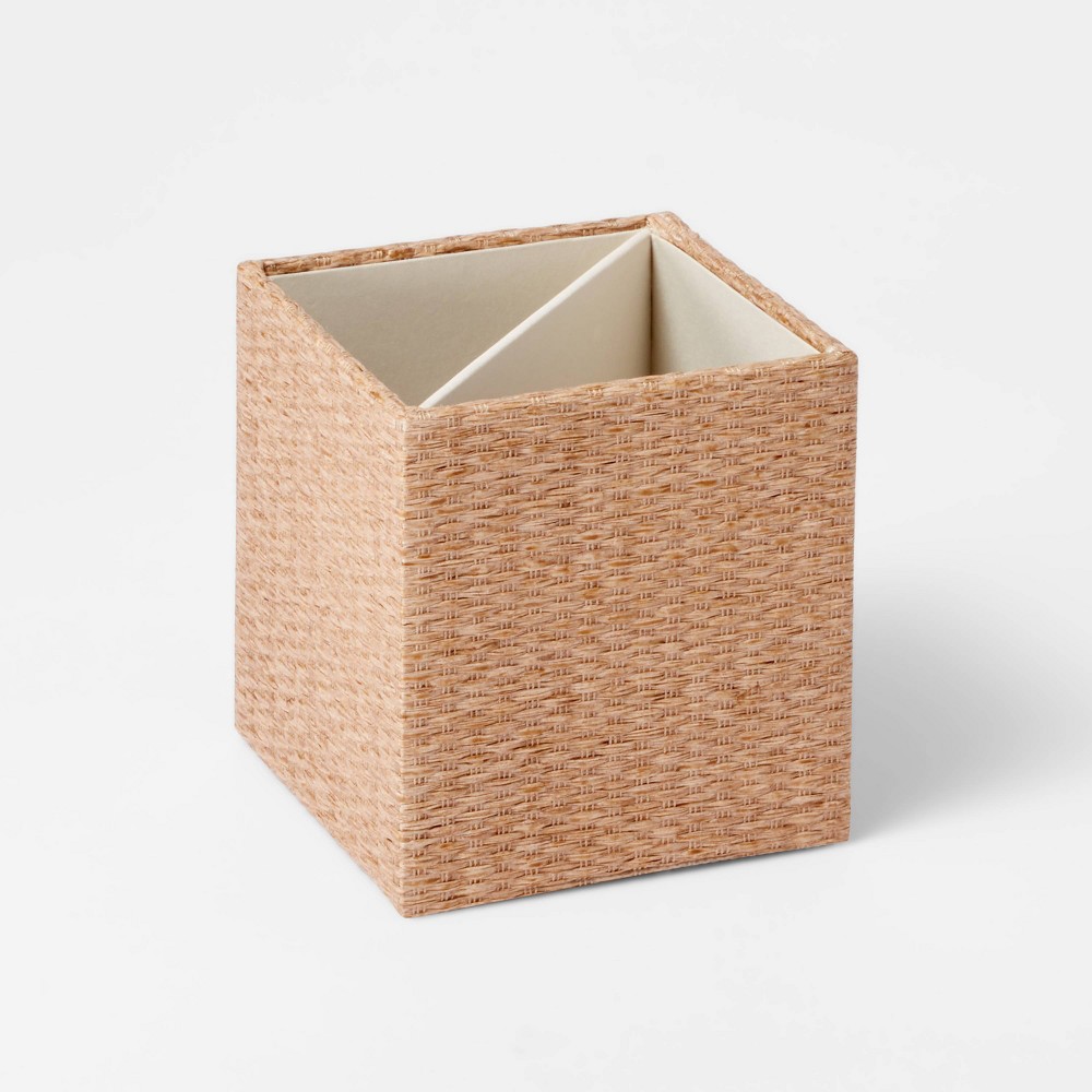 Photos - Accessory Woven Desk Tool Holder Taupe - Threshold™