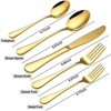 BRINJOY 40-Piece Titanium Gold Flatware Set - 8-Person Stainless Steel Cutlery Set with Mirror Polish, Dishwasher Safe Luxury Utensils - 2 of 4