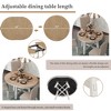 Anybear Farmhouse Round Extendable Dining Table - 3 of 4