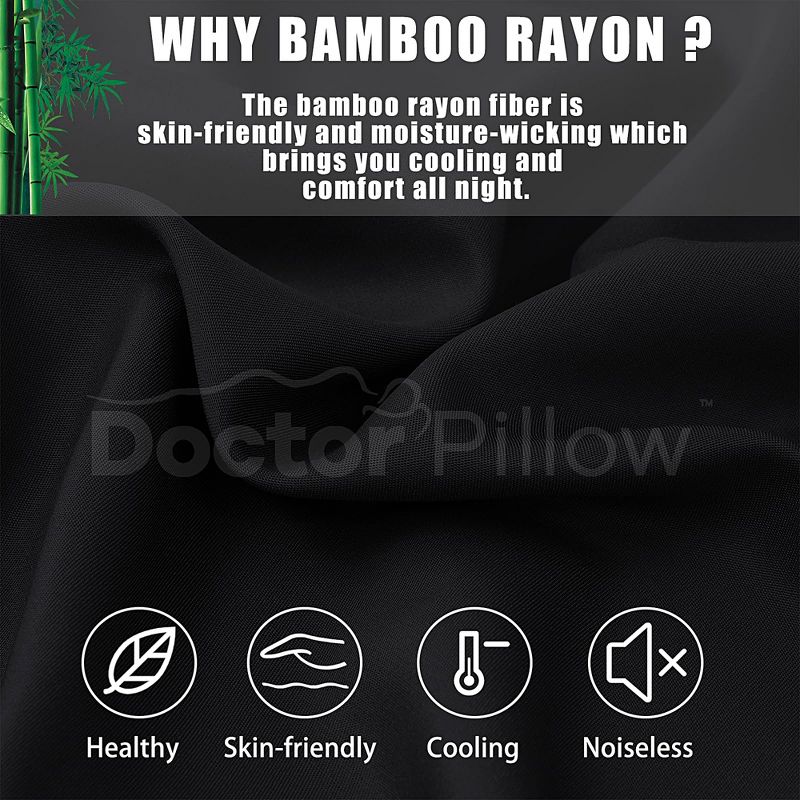 Luxury Cooling Rayon Derived from Bamboo Blend Ultra Soft Pillow Cases - Cooling & Breathable - Set of 2, 3 of 7