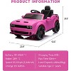 Coucheta Licensed Dodge Challenger Kids Electric Car, 12V Battery Powered Ride On Car with Parent Remote Control, LED Headlights & Music - 2 of 4