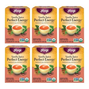 Yogi Tea Vanilla Spice Perfect Energy Tea - 16 Tea Bags per Pack - 6 Packs - 1 of 3