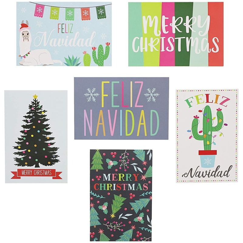 Paper Junkie 48 Pack Merry Christmas Greeting Cards with Envelopes, Feliz Navidad (4 x 6 in), 1 of 7