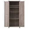 OKD 72" Farmhouse Decorative Storage Cabinets w/Hanging Rod & Adjustable Shelves - 2 of 3